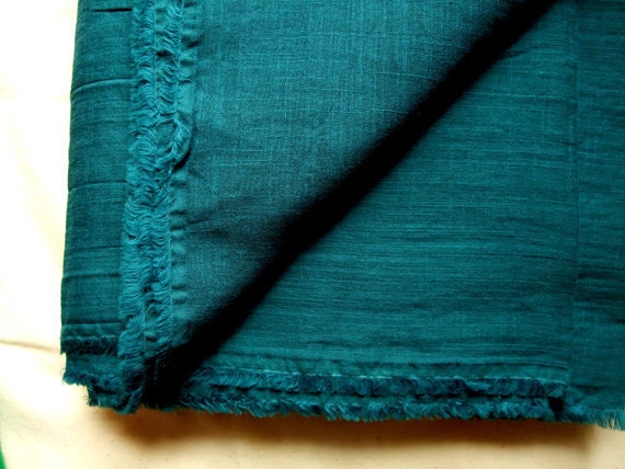 double gauze  - cotton fabric - japanese - soft like a cloud - dark navy green  - sold by yard