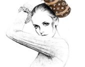 Fashion illustration art print - Louis Vuitton Papillon