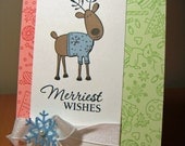 Merriest Wishes Reindeer Card