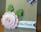 Felt Flower Hello Card