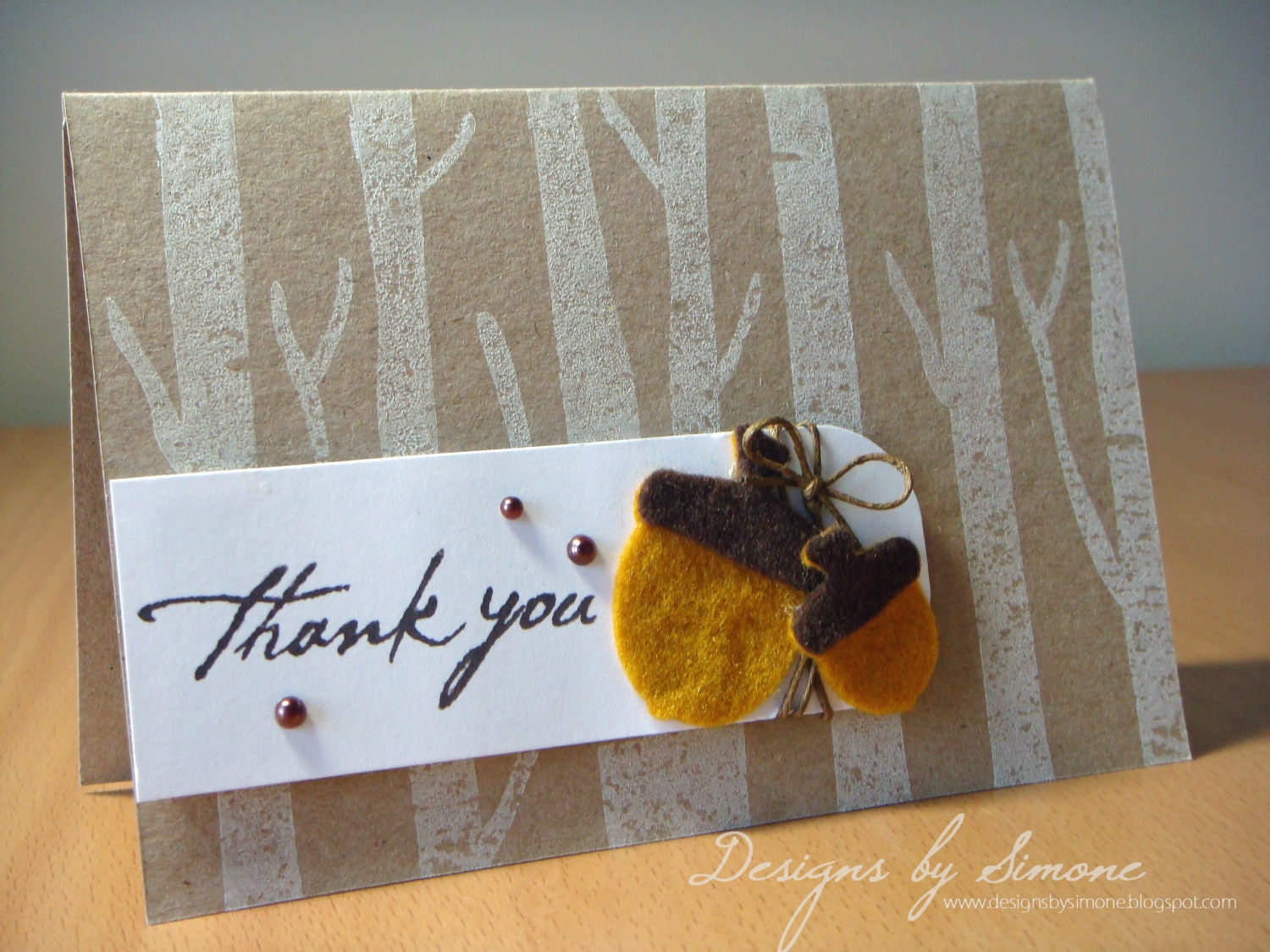 Fall Thank You Acorns Card