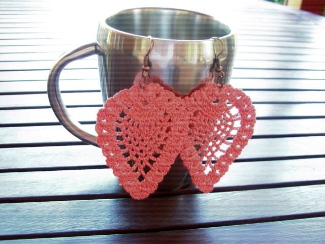 Cotton Crocheted  Earrings