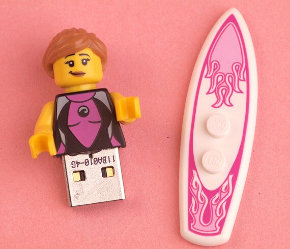 4GB LEGO Surfer Girl minifigure USB memory stick - Sale Now On