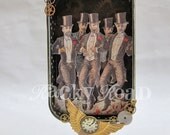 SALE- Dancing Steampunk Dandies Altered Altoid Tin