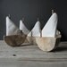 Driftwood Sailboat Napkin Holder.  Wedding Place Settings