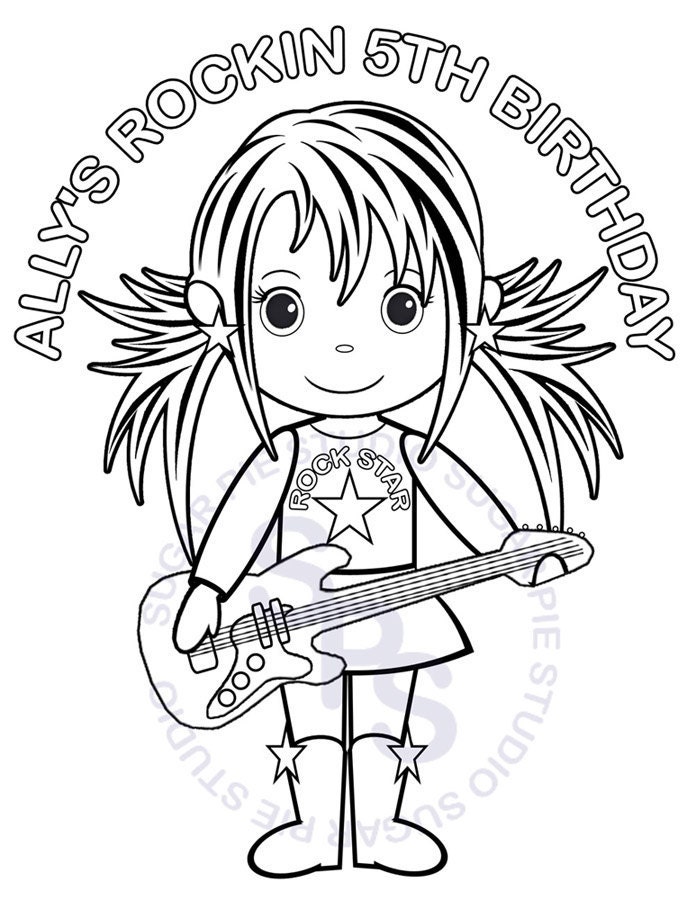 Rock Star Coloring Pages