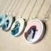 Mother's day bird necklace - hand painted personalized bird necklace