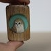 Summer Owl- Recycled Wood turquoise Necklace - Summer Sale from Iamabird
