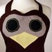owl apron -- women's full apron