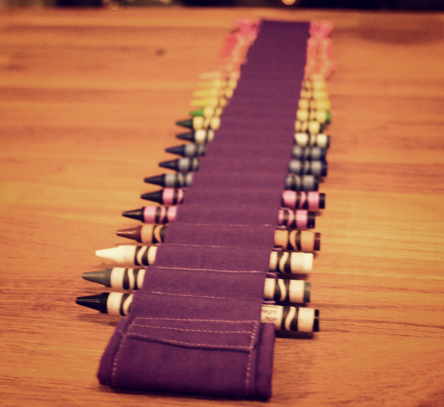 crayon ammo belt for kids -- purple