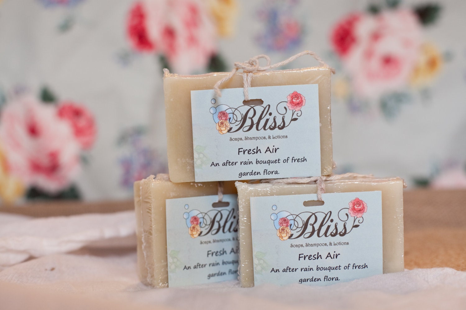 Fresh Air -  Handcrafted cucumber coconut milk soap bar.  An after rain bouquet of fresh garden flora.