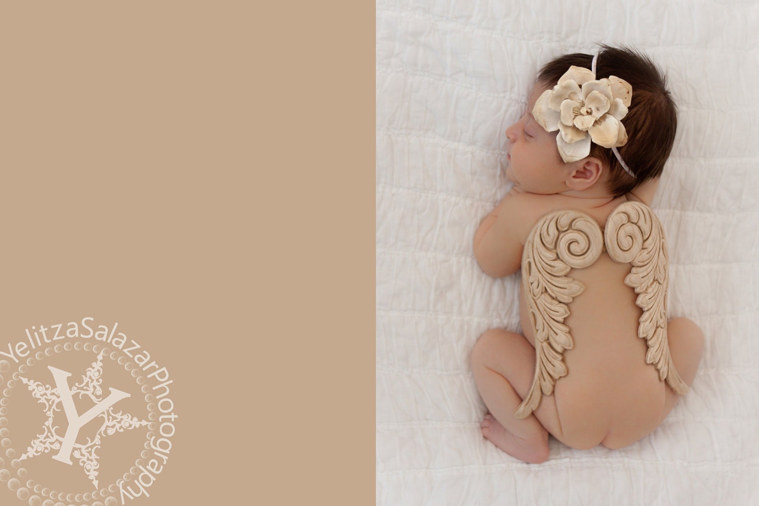Little Angel Wings - PERFECT WHITE - Wood Carved - Photography Prop - Newborn Valentine Day