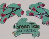 3 Bunnies - Arizona Pink Flower Green Tea Can Magnets