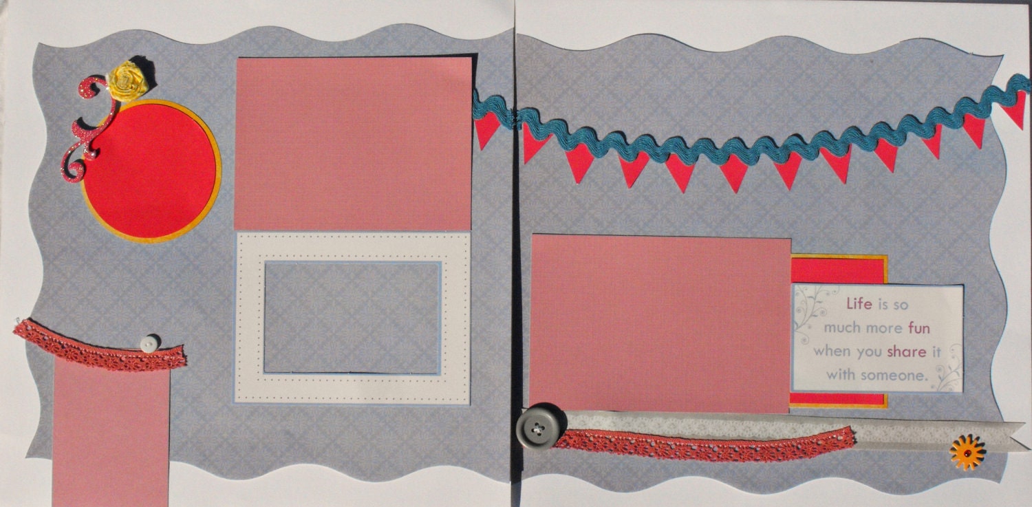 Wedding Scrapbook Pages - Premade 12x12