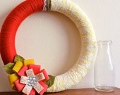Ready to SHIP - Strawberry Lemonade Handmade Wreath- 14 inch by HotGlueHangover