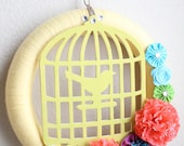 Ready to SHIP - Summer Birdcage 14 inch Handmade Wreath by HotGlueHangover