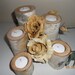 15 Birch bark log Candle holders tea lights 3 sets of 5