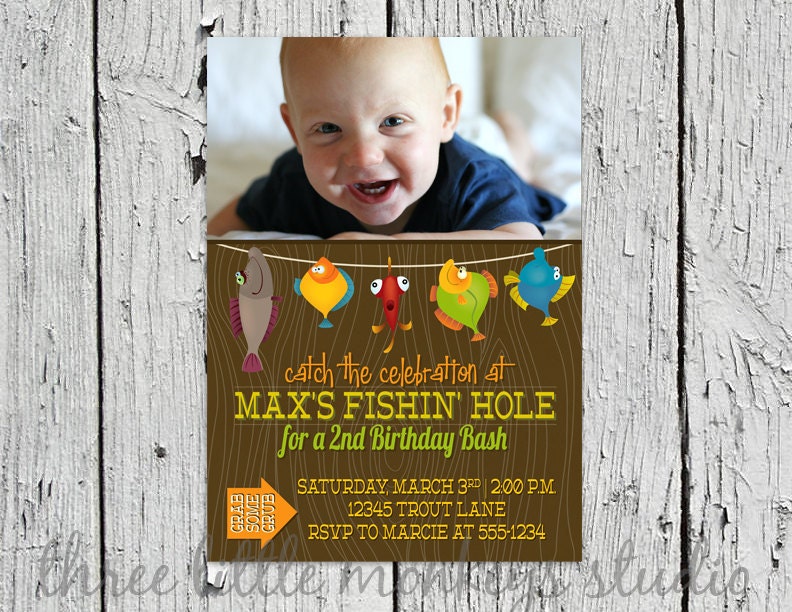Fishing Party Custom Photo Invitation Il_570xn