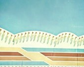 25% Off SALE Carnival Photography. photo print, nursery art. summer whimsical, brighton pier blue acqua red yellow teal. fun ride 6x9