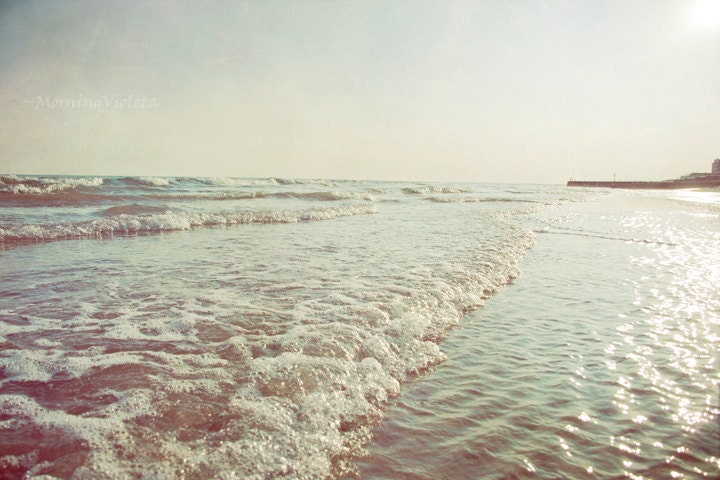 25% Off SALE Ocean photograph, fine art, beach photo, sun home decor cottage beach house art, ripples nature photography 6x9