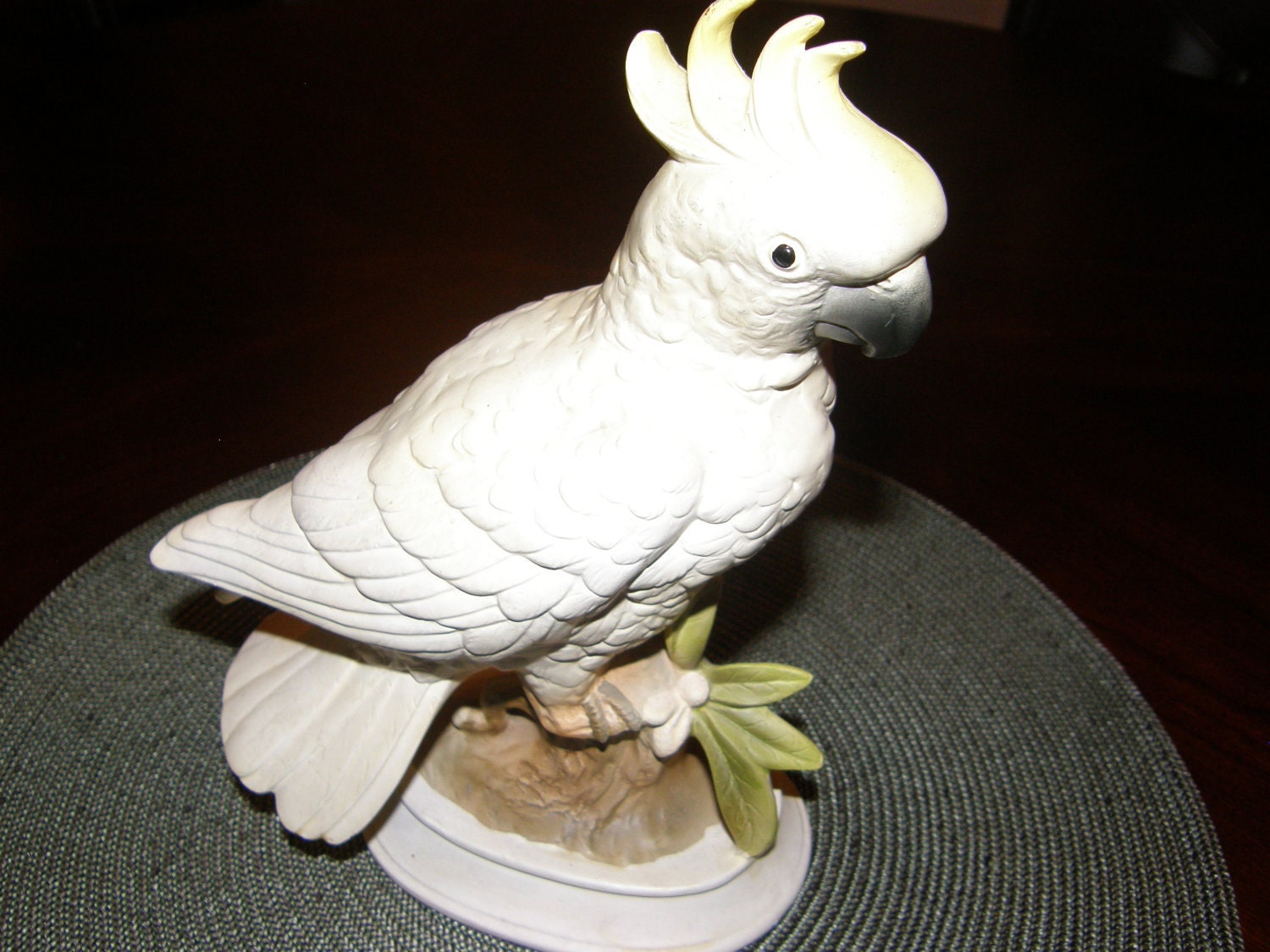 Vintage Cockatiel Statue Porcelain Bird Very Detailed