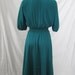 MALLARD GREEN elegant spring shirt-dress - full skirt - teal sz S
