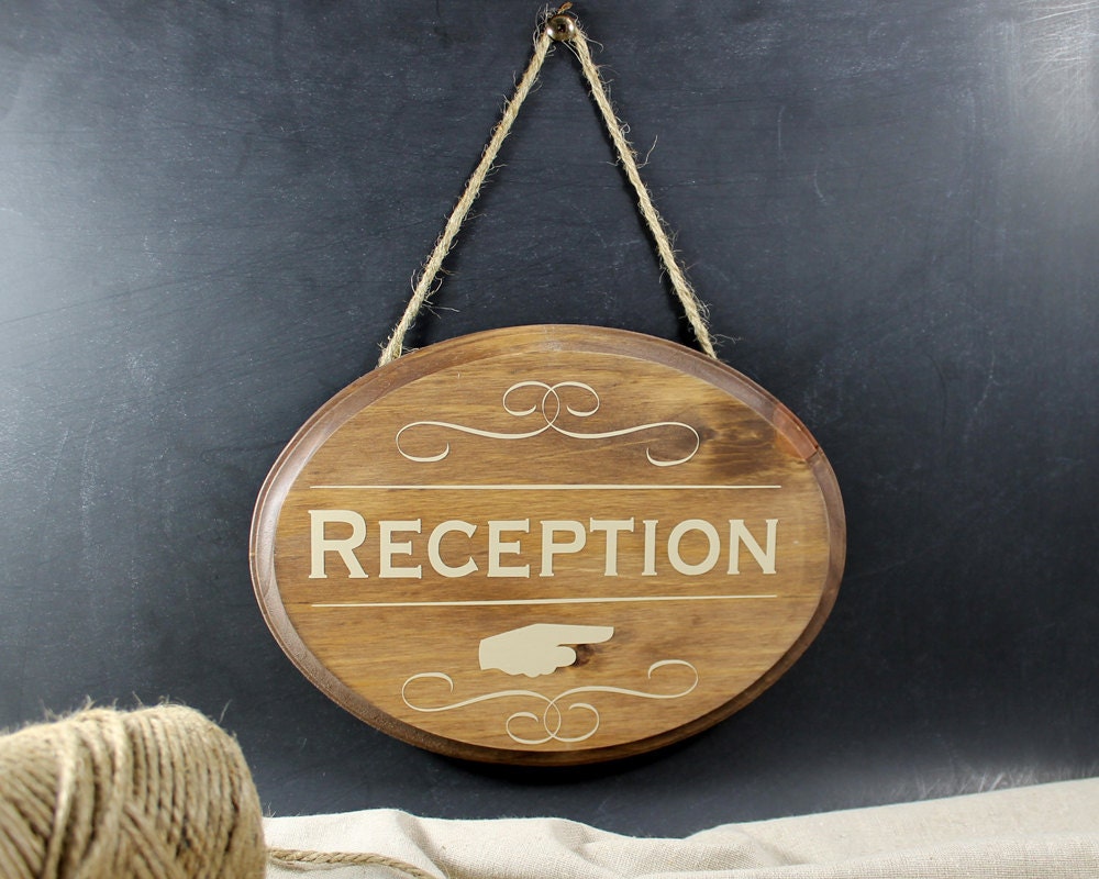Rustic Wedding Reception Directional Wedding Decor Signage