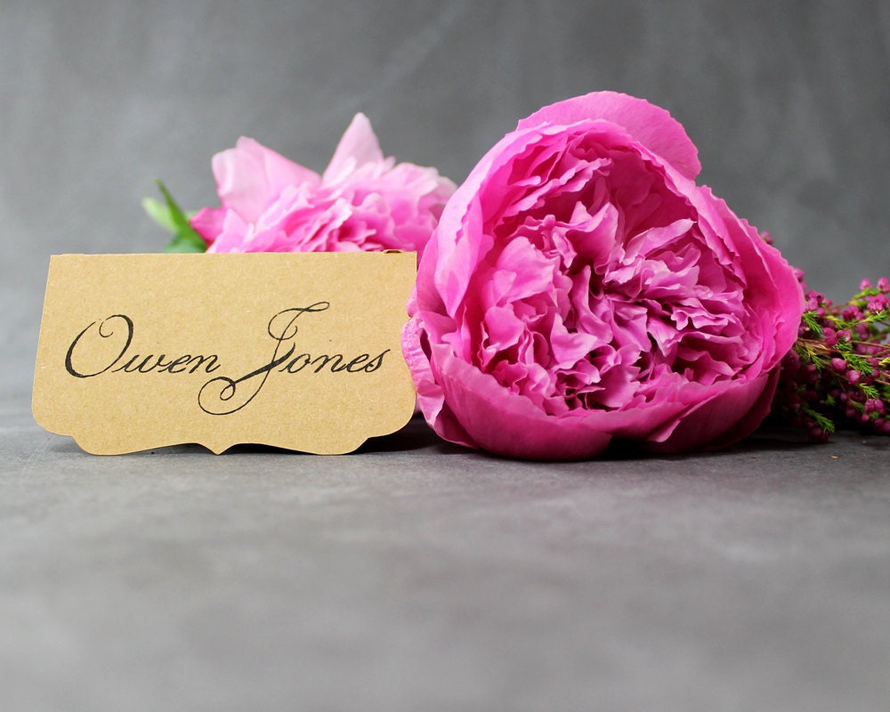 Blank Place Cards for Weddings Kraft Paper