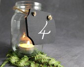 Small Chalkboard Signs for Wedding Table Numbers Set of 24