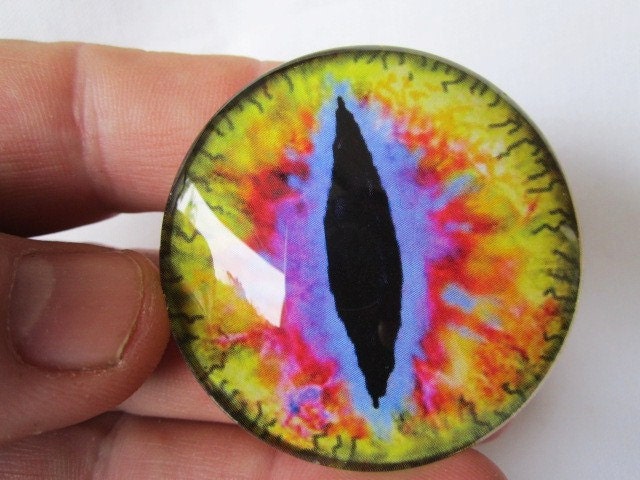 Giant Glass eye-50mm cabochon-Pendant glass eye-wirewrapped pendant supply