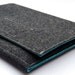 iPad Sleeve / iPad Case / iPad Cover / iPad Organizer - Dark Gray & Turquoise  - Weird.Old.Snail