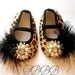 Glamour baby girl shoes,Booties -Baby Crib Shoes - Leopard Baby shoes.THE ORIGINALS.