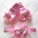 Princess Baby Girl Pink Crib Shoes and headband set ,baby booties,elastic headband,
