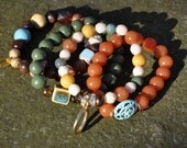 Spice & Green Neutral Bracelet Set, custom order
