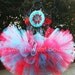 Dr. Seuss Party Theme Couture Tutu With Matching Flower Headband From The Sweet Sweet Couture Birthday Party Collection