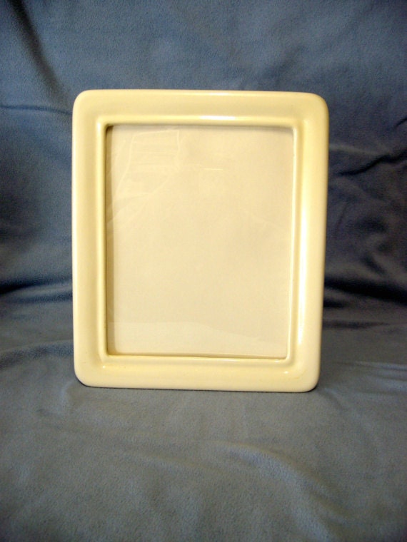 ceramic photo frame - large plain ivory photo frame