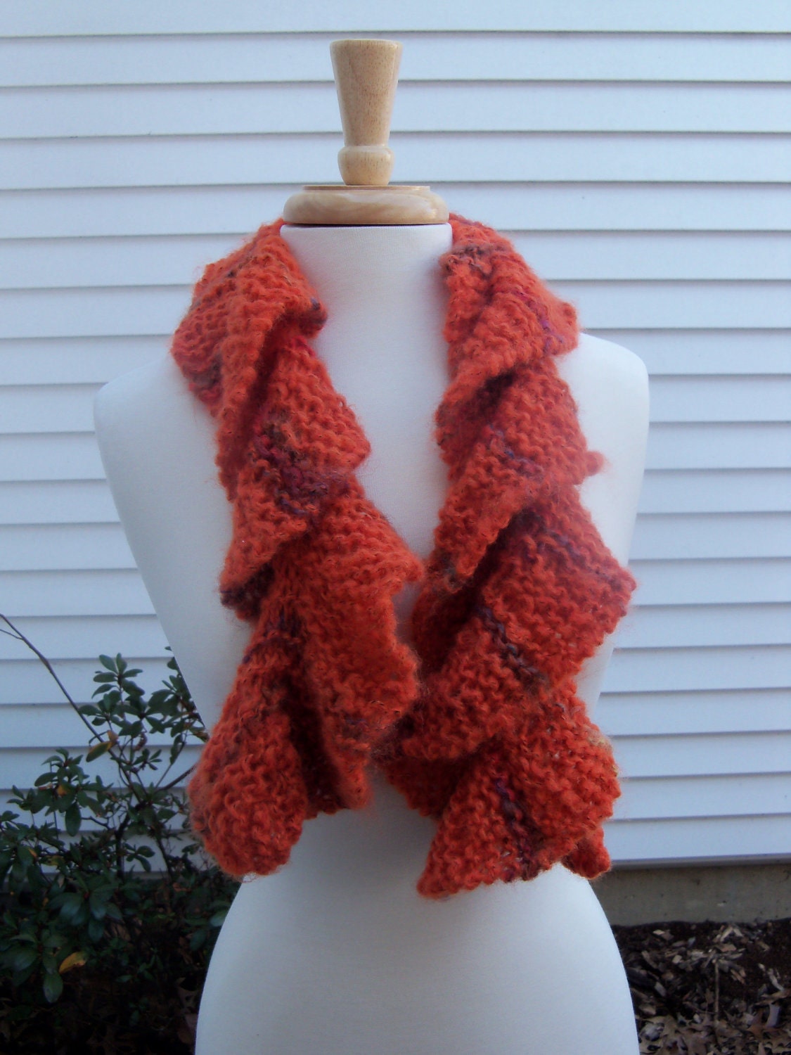 Orange Ruffle Scarf