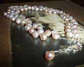 Sterling Silver and Freshwater Pearl Grace Kelly Inspired Necklace, Bridal, Wedding, Classic, Timeless