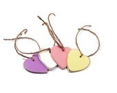 Set of 10 Shabby Chic Table Number hearts. Great for gift Tags or DIY. You choose colors.