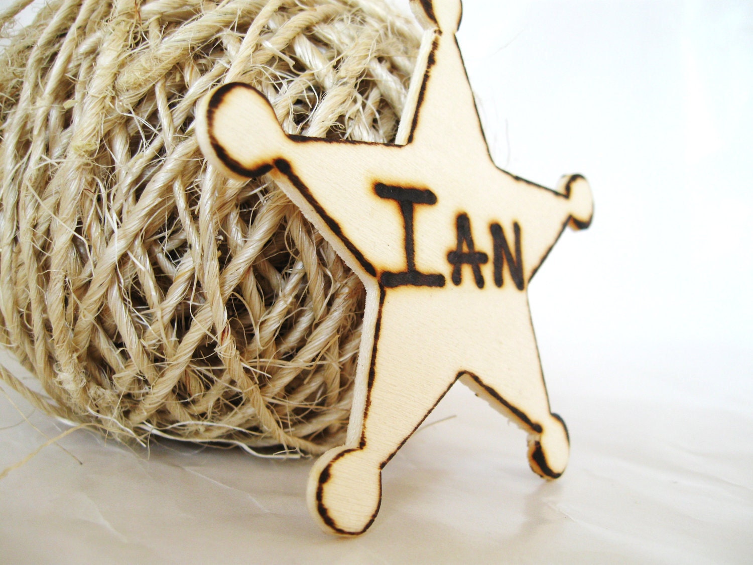 Rustic Wedding RING BEARER badge. Wood burned name tag. Free Shipping.