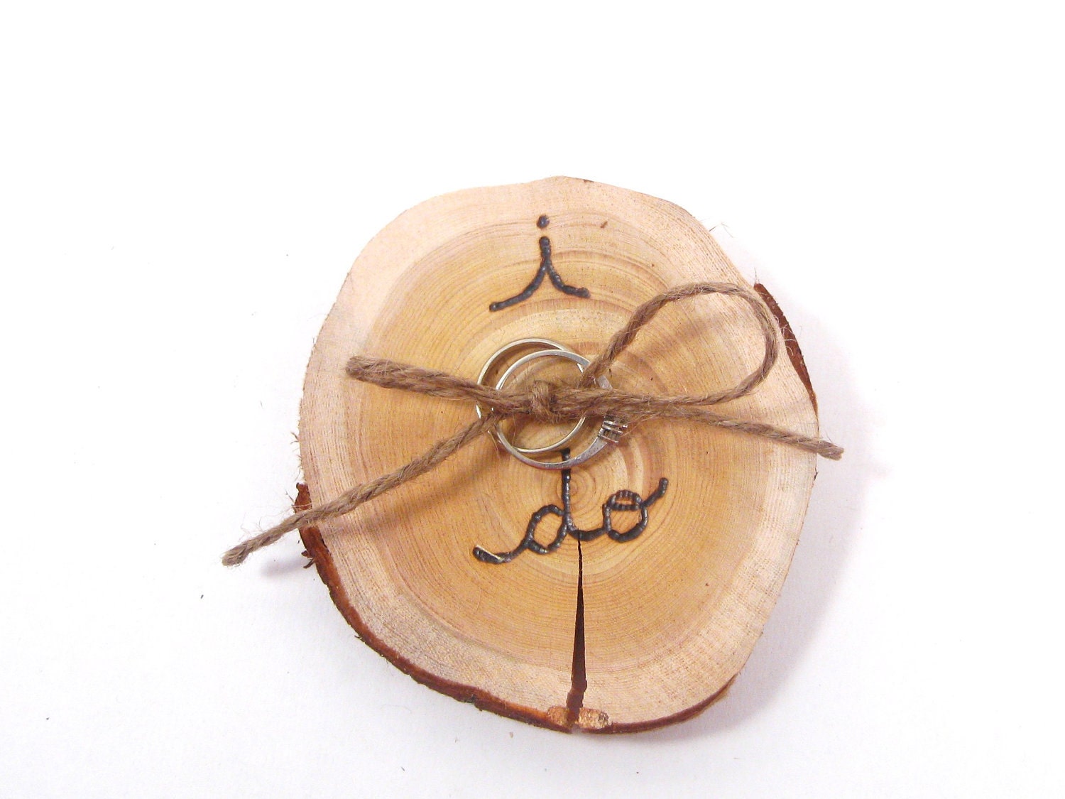 RUSTIC ring bearer pillow