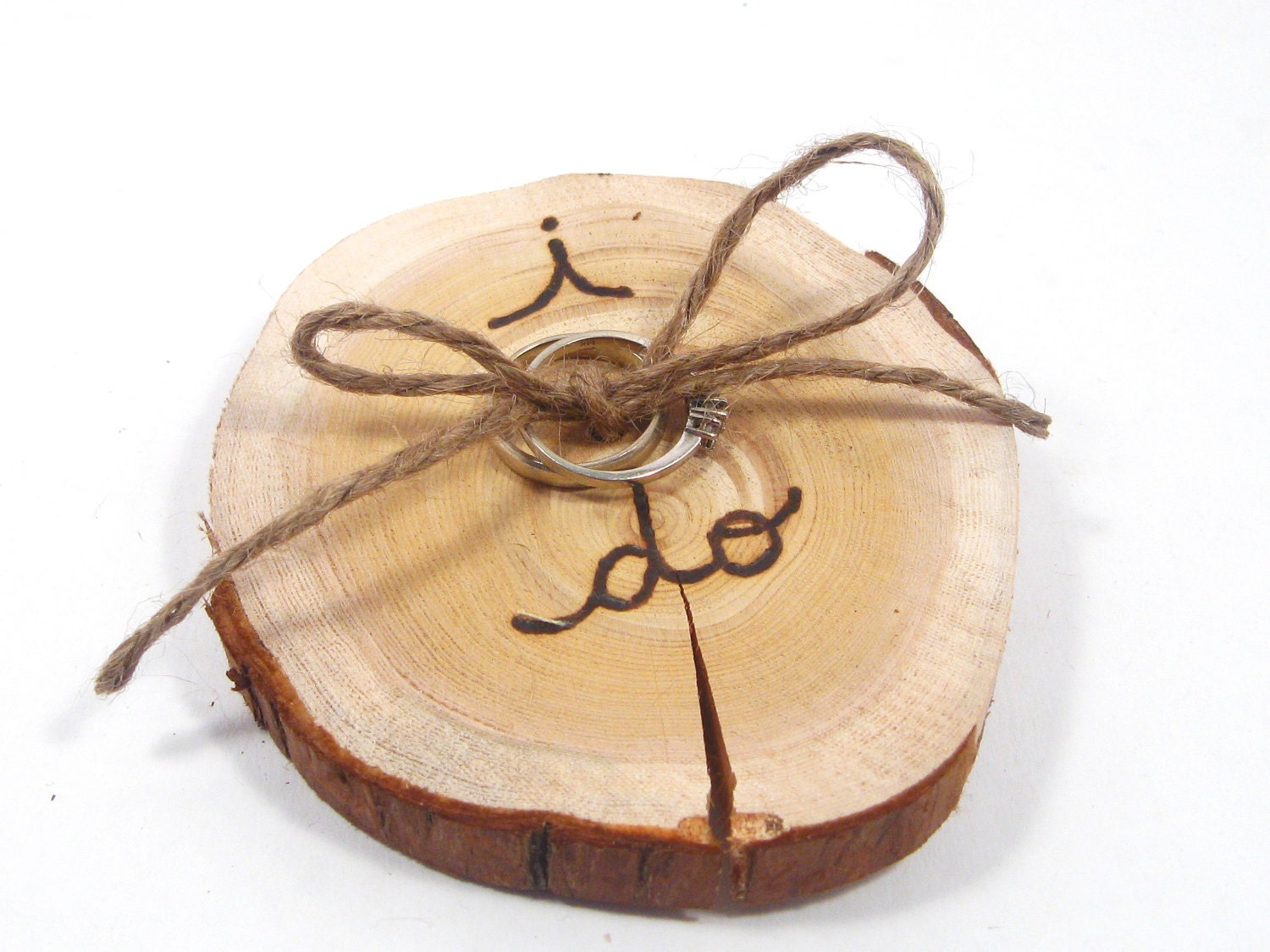 RUSTIC ring bearer pillow