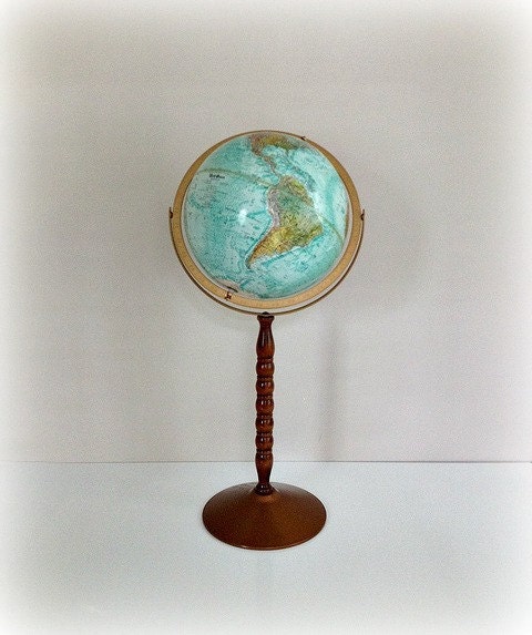 VIntage Floor Globe Replogle 80s