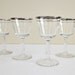 Silver Band Cordial Wine Glasses
