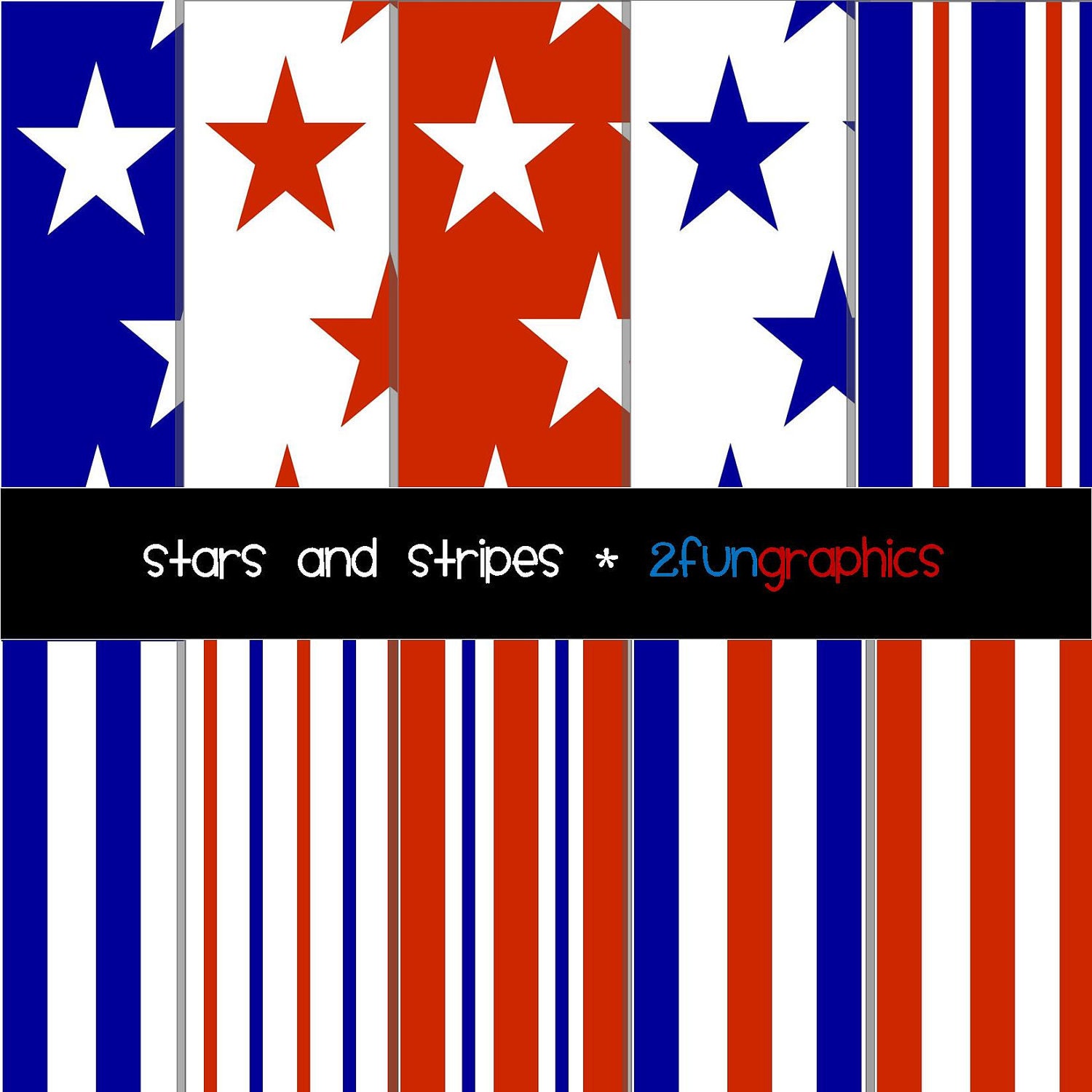 Stars and stripes...digital background sheets..8.5x11.. 10 sheets, personal or small commercial use Il_170x135