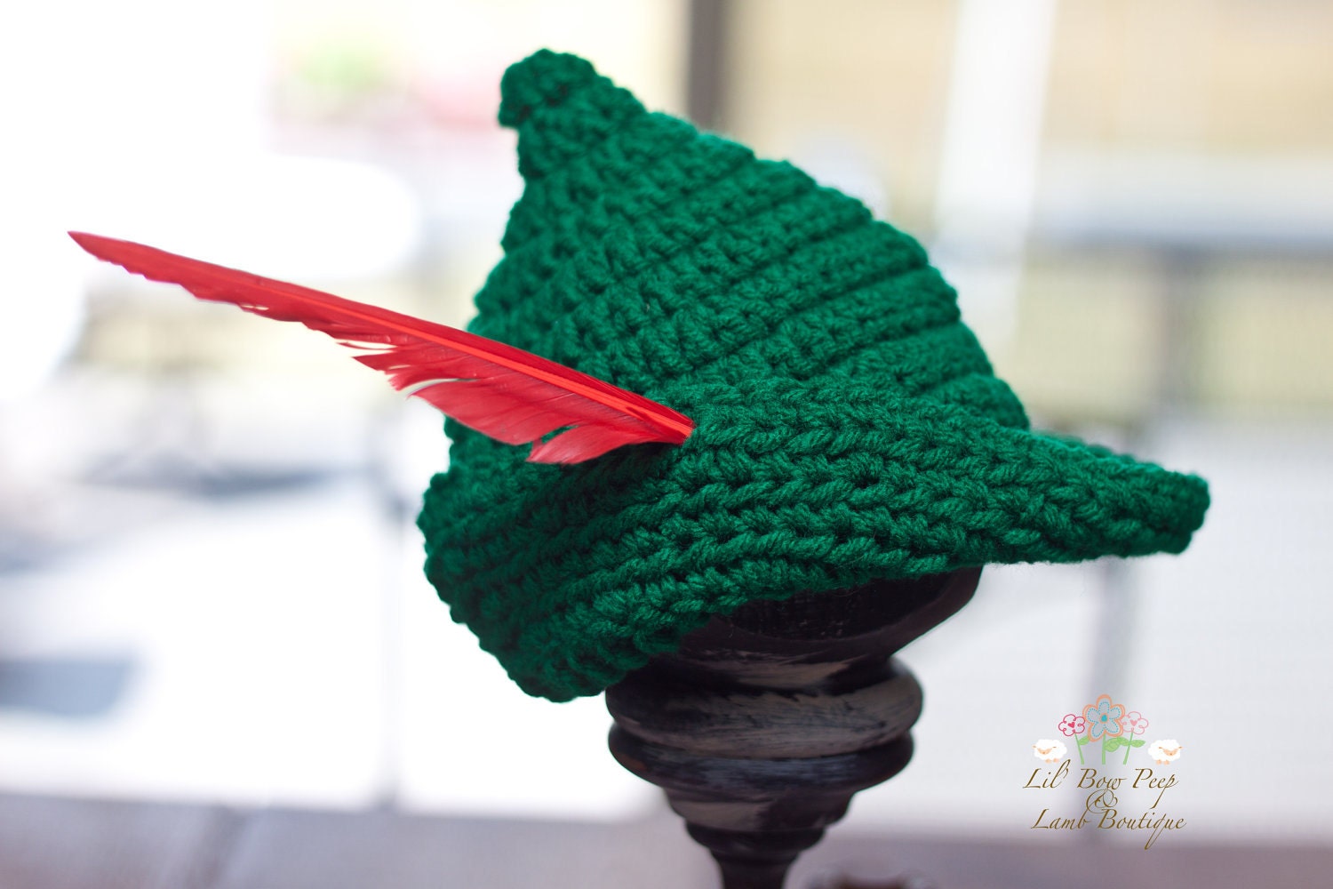 Crochet Peter Pan or Robin Hood Hat