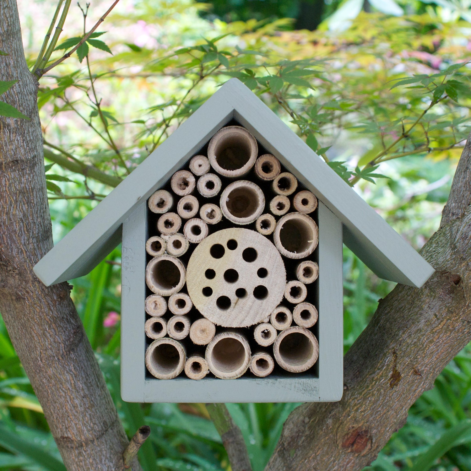 USA Mason Bee House and Insect Home, One Tier, in 'Mulberry''
