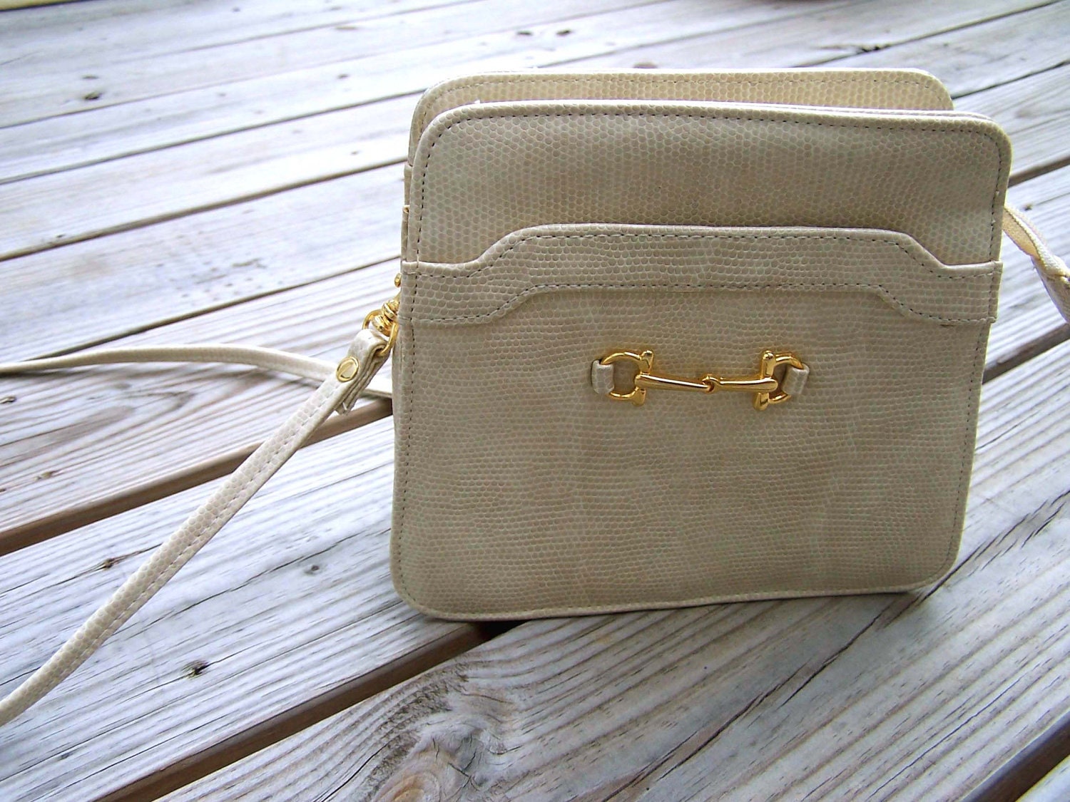 Ivory purse with GOLD detail VINTAGE