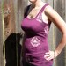 Scattered Suns Screen Printed Design in Multiple Colors on Berry Tank Top - Women's Size M