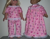 American Girl Doll Clothes Light Pink Nightgown OR PJs